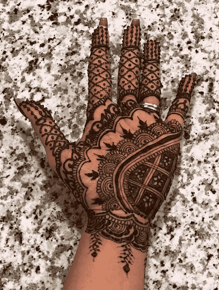 Fetching Left Hand Henna design