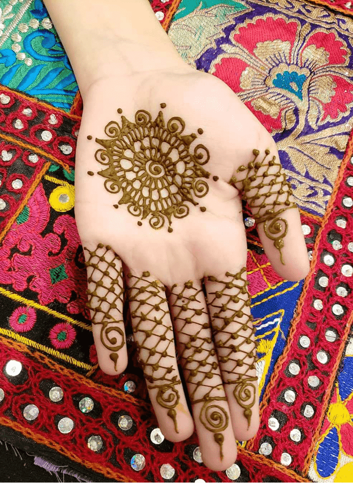 Fine Left Hand Henna design