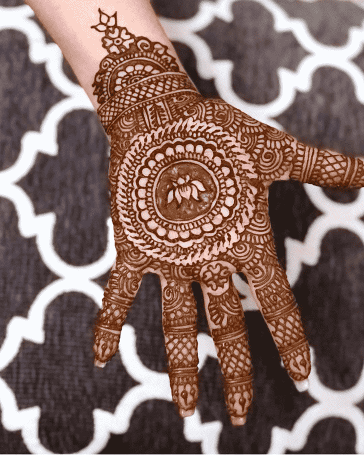 Grand Left Hand Henna design