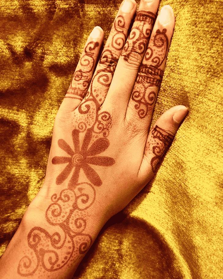 Nice Left Hand Henna design
