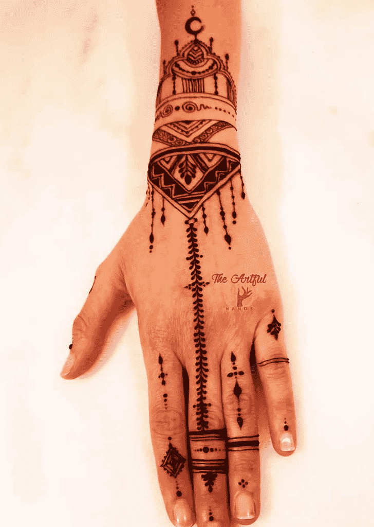 Superb Left Hand Henna design