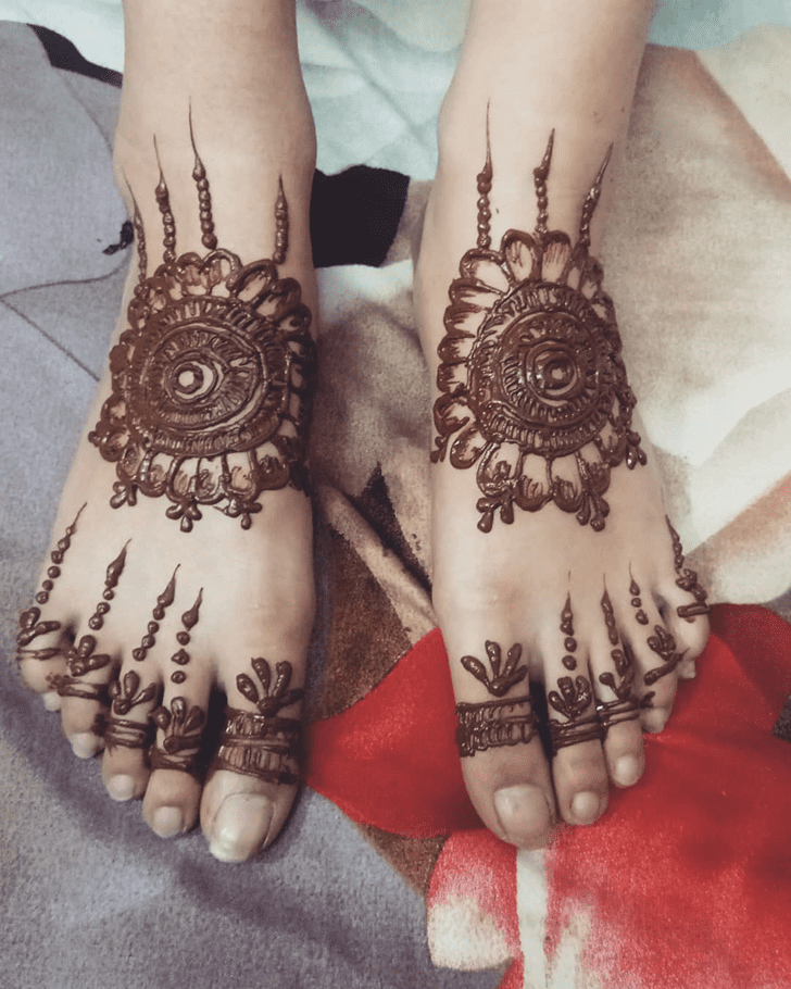 Flower Leg henna Design
