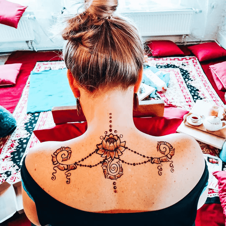 Beauteous Lotus Henna Design