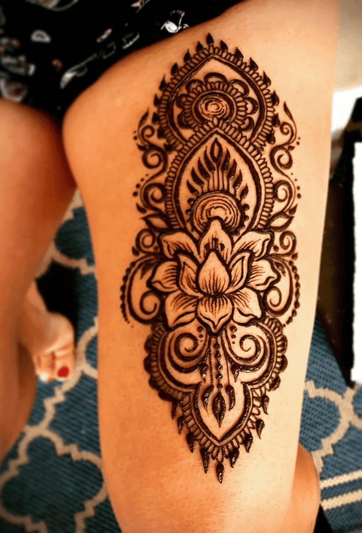 Splendid Lotus Henna Design
