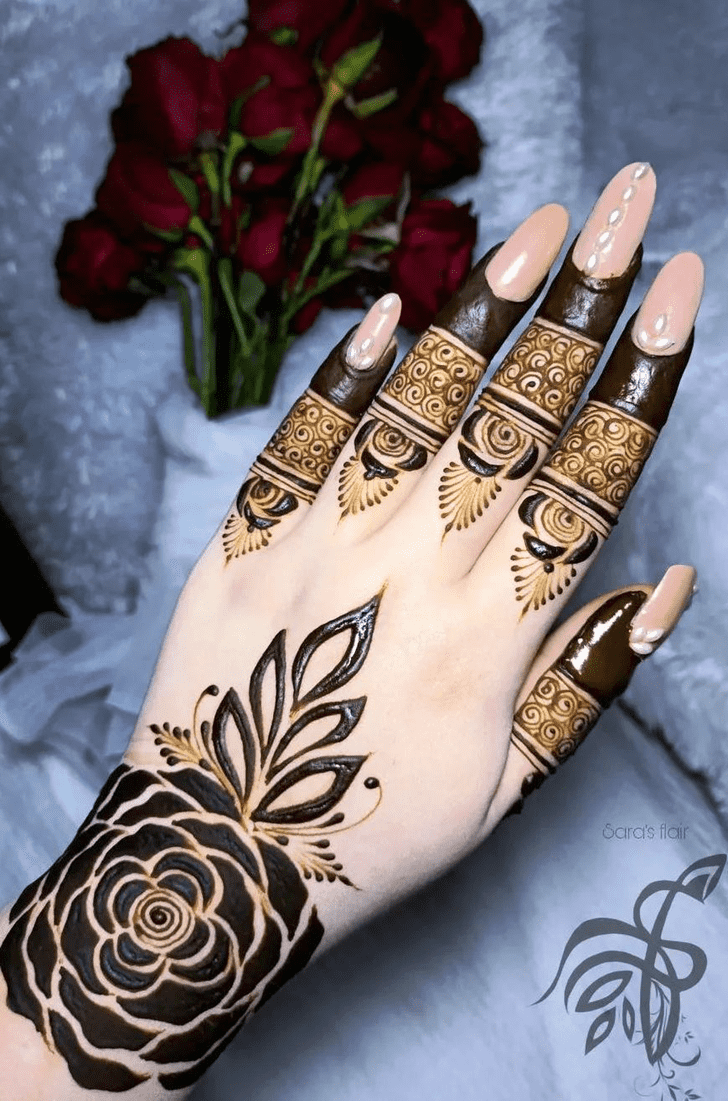 Delightful Malayalam Henna Design