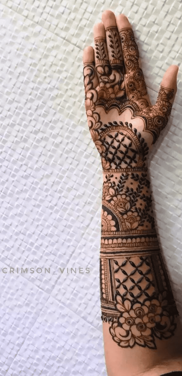 Fine Malayalam Henna Design