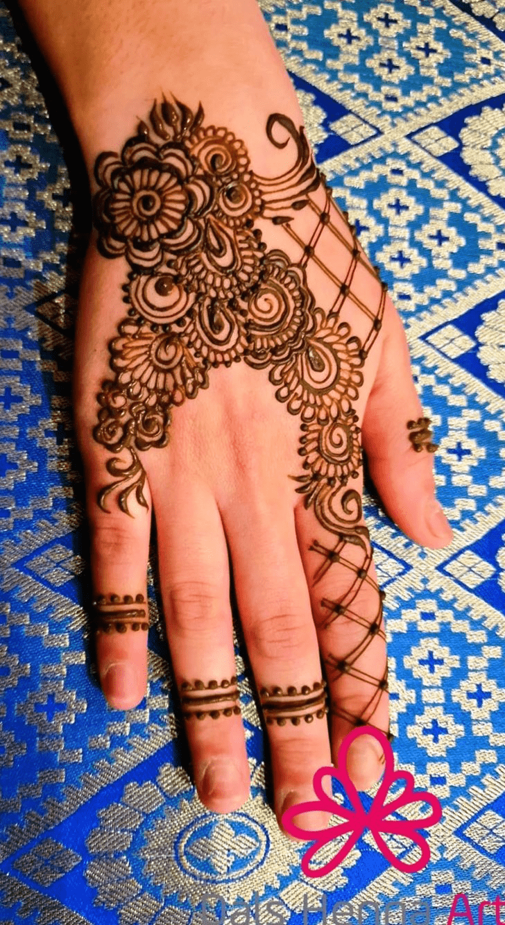 Graceful Malayalam Henna Design