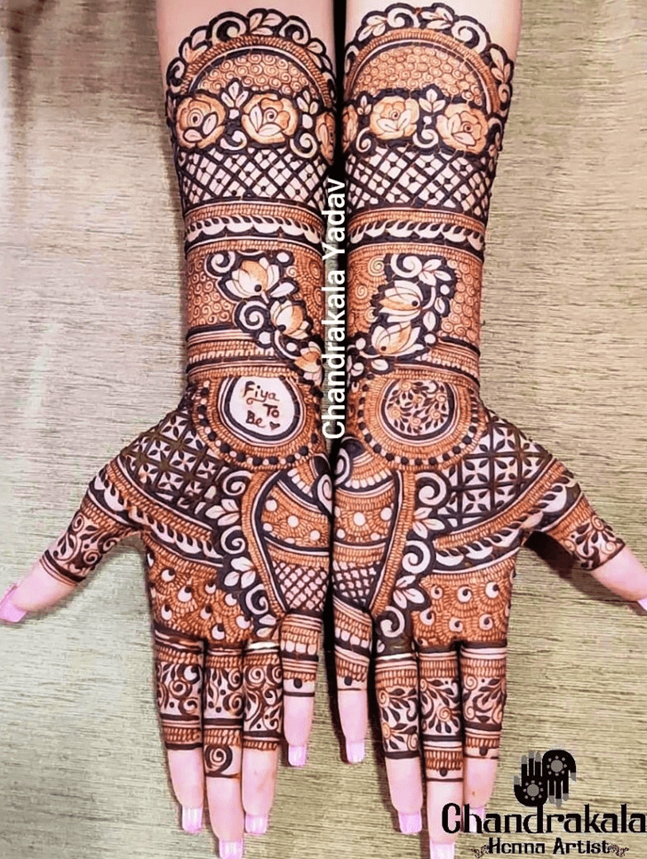 Refined Malayalam Henna Design