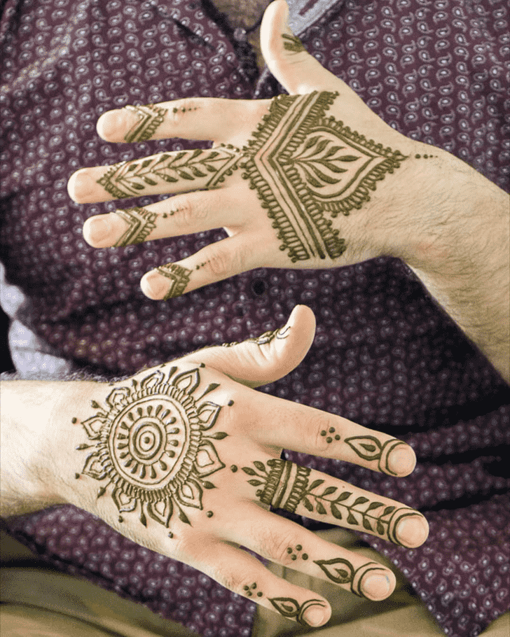 Bewitching Male Henna Design