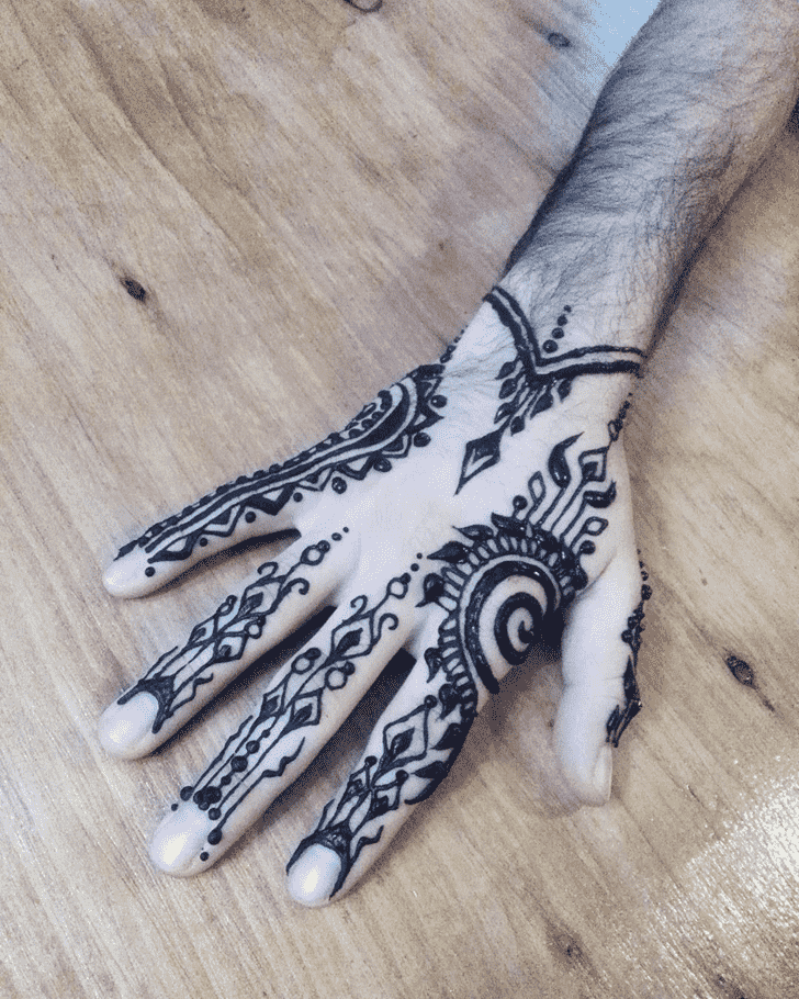 Delicate Male Henna Design