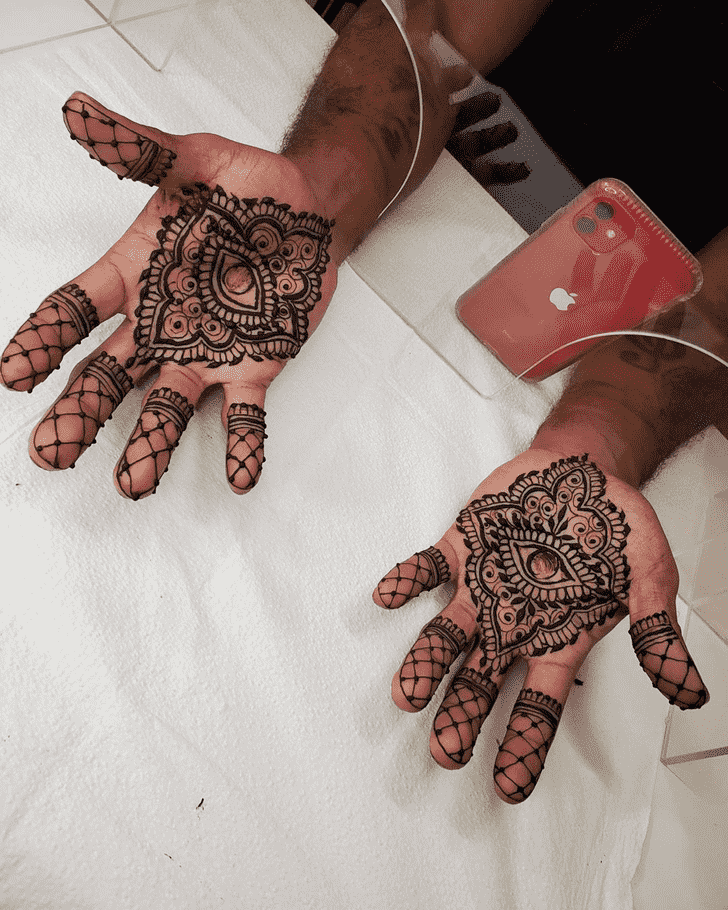 Enthralling Male Henna Design
