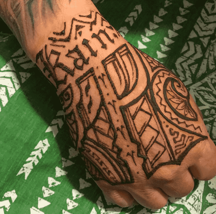 Exquisite Male Henna Design