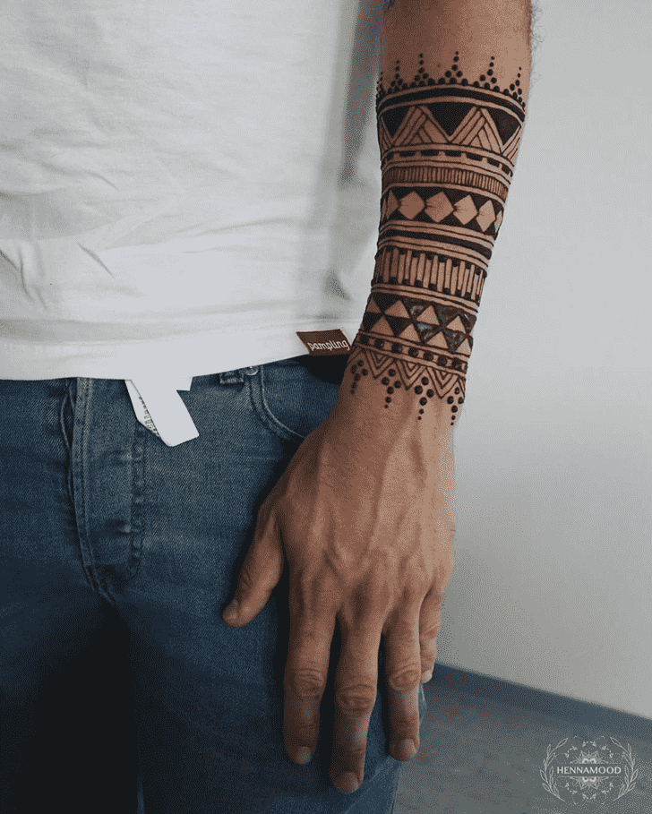 Inviting Male Henna Design