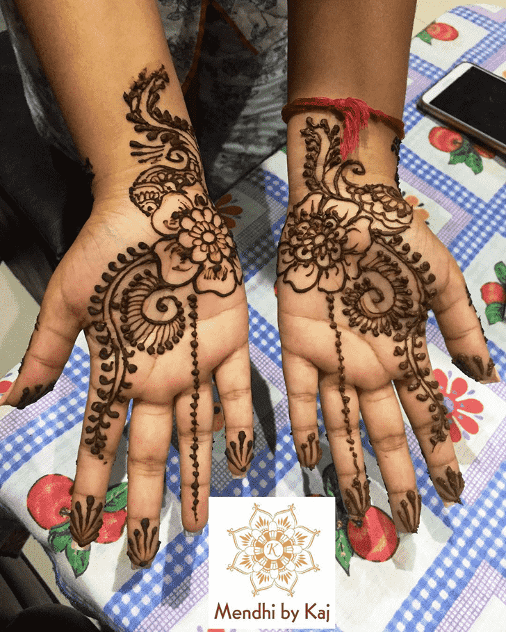 Delicate Manipur Henna Design