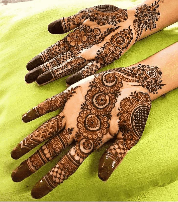 Dazzling Meena Sankranti Henna Design