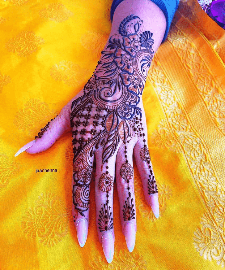 Fine Meena Sankranti Henna Design