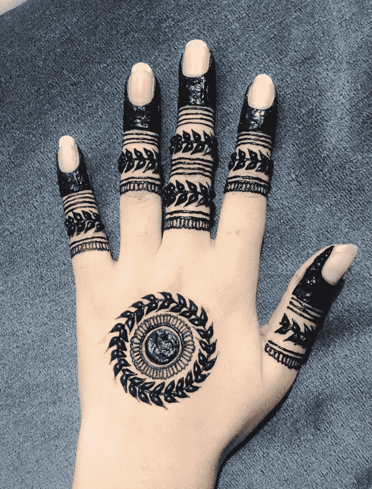 Radiant Meena Sankranti Henna Design