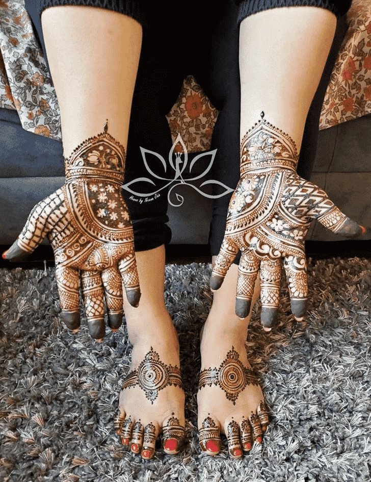 Slightly Meena Sankranti Henna Design