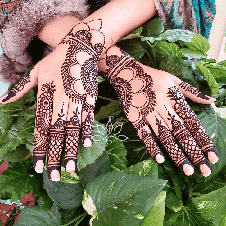 Stunning Meena Sankranti Henna Design