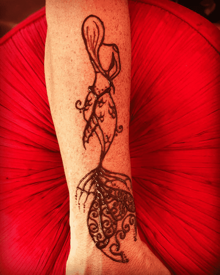 Appealing Mermaid Henna Design