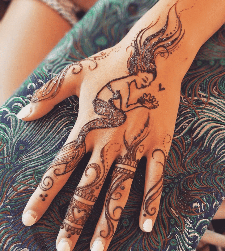Beauteous Mermaid Henna Design