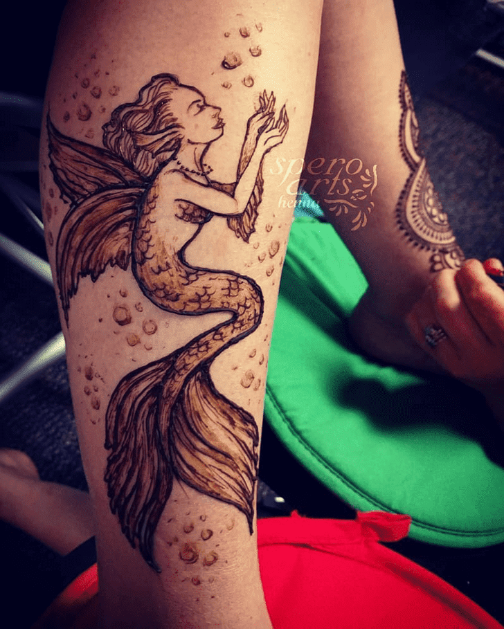Captivating Mermaid Henna Design