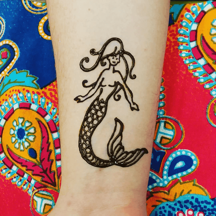 Charming Mermaid Henna Design