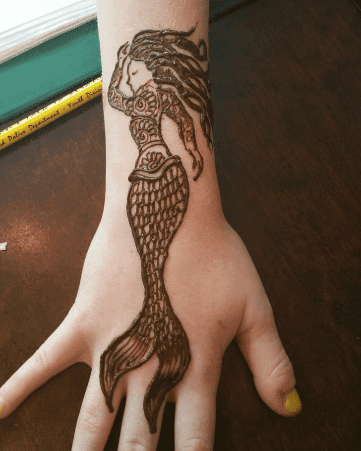 Classy Mermaid Henna Design