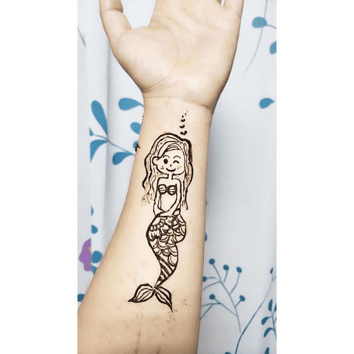 Cute Mermaid Henna Design