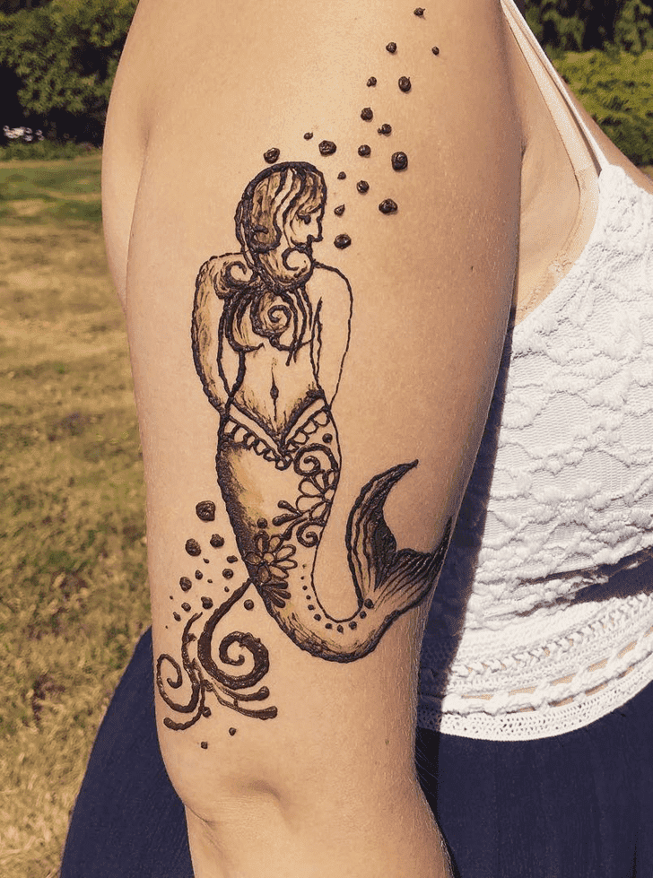 Elegant Mermaid Henna Design