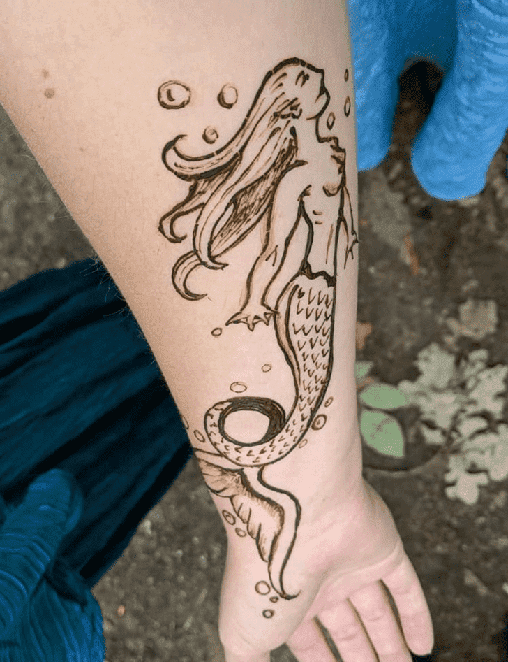 Excellent Mermaid Henna Design