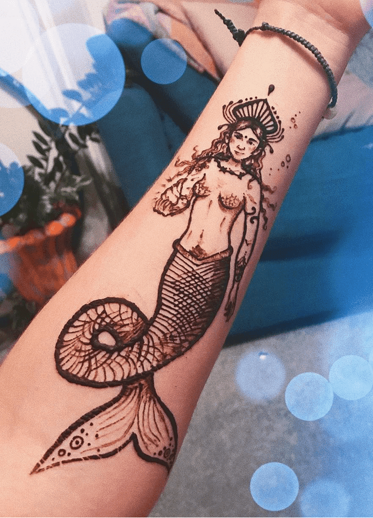 Exquisite Mermaid Henna Design