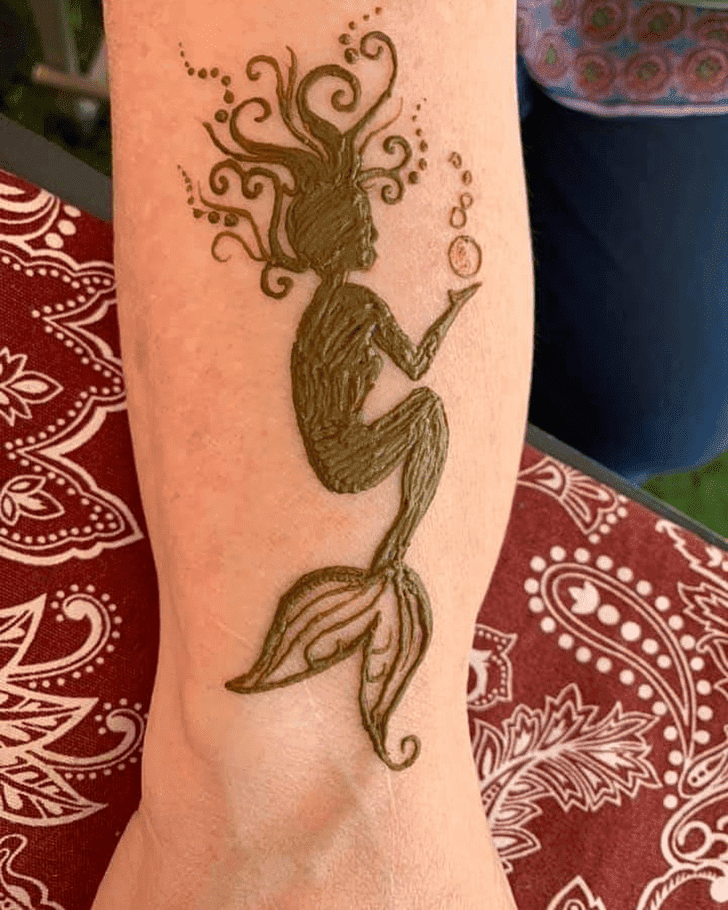 Graceful Mermaid Henna Design