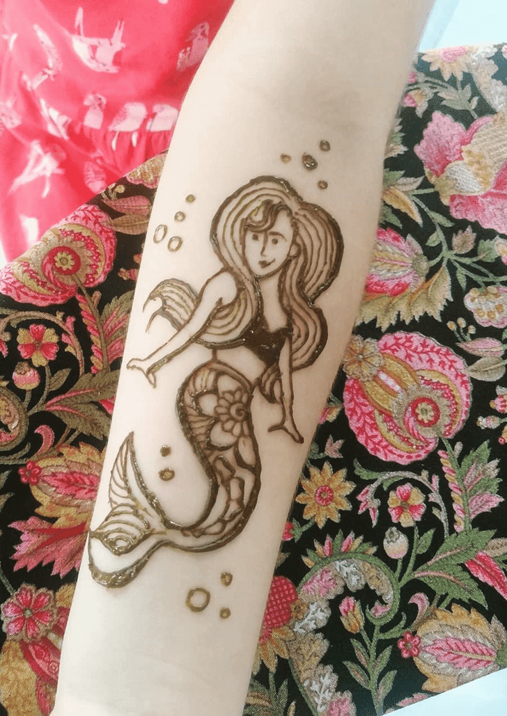 Pleasing Mermaid Henna Design