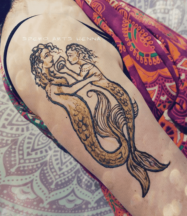 Stunning Mermaid Henna Design