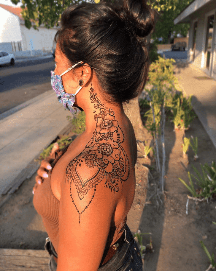 Comely Neck Henna Design