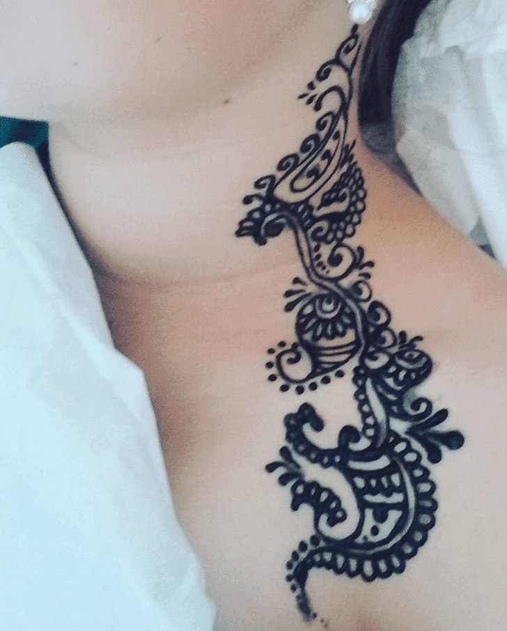Divine Neck Henna Design