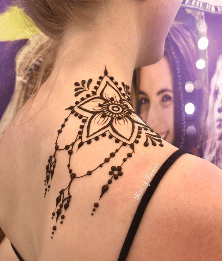 Gorgeous Neck Henna Design