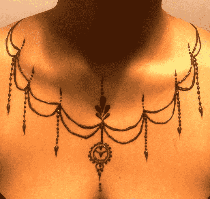 Angelic Necklace Henna Design