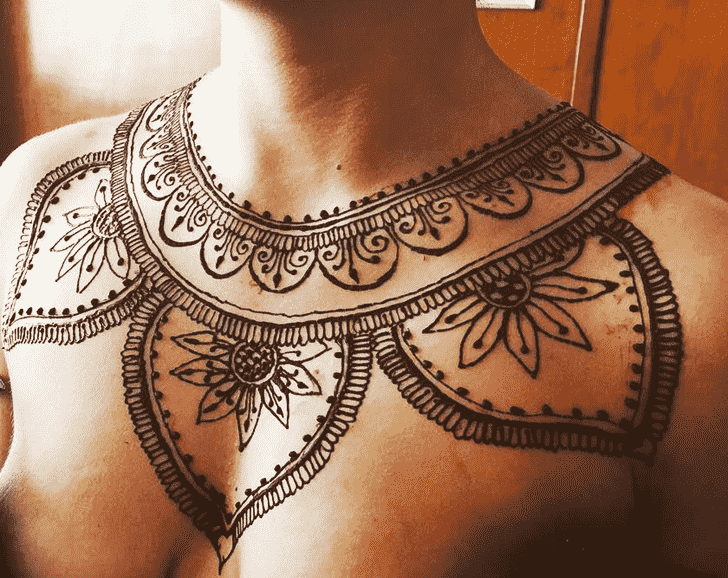 Appealing Necklace Henna Design
