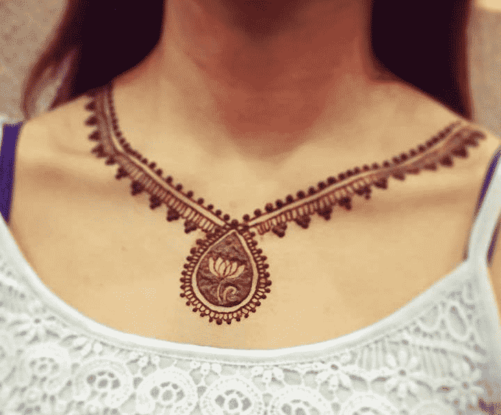 Beauteous Necklace Henna Design