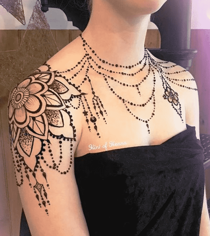 Captivating Necklace Henna Design