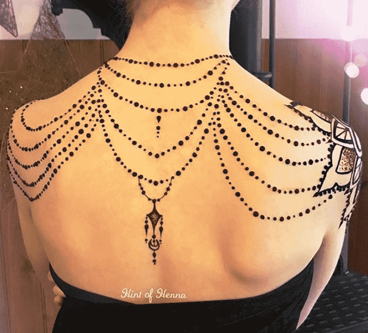 Charming Necklace Henna Design