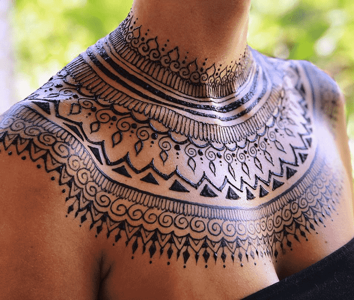 Classy Necklace Henna Design