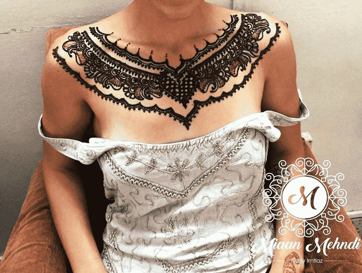 Delightful Necklace Henna Design