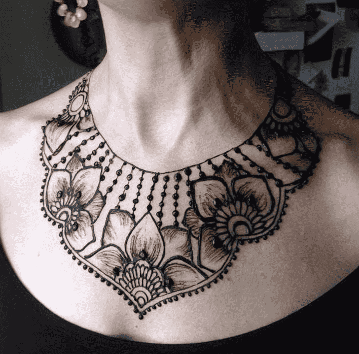 Excellent Necklace Henna Design