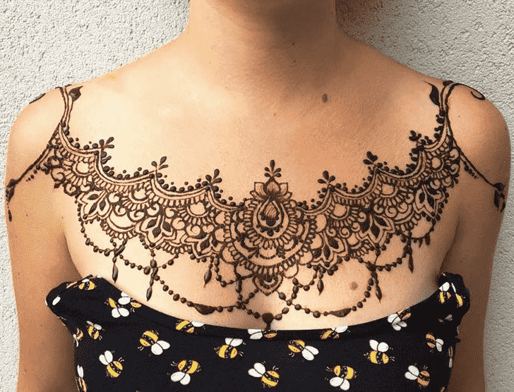 Exquisite Necklace Henna Design