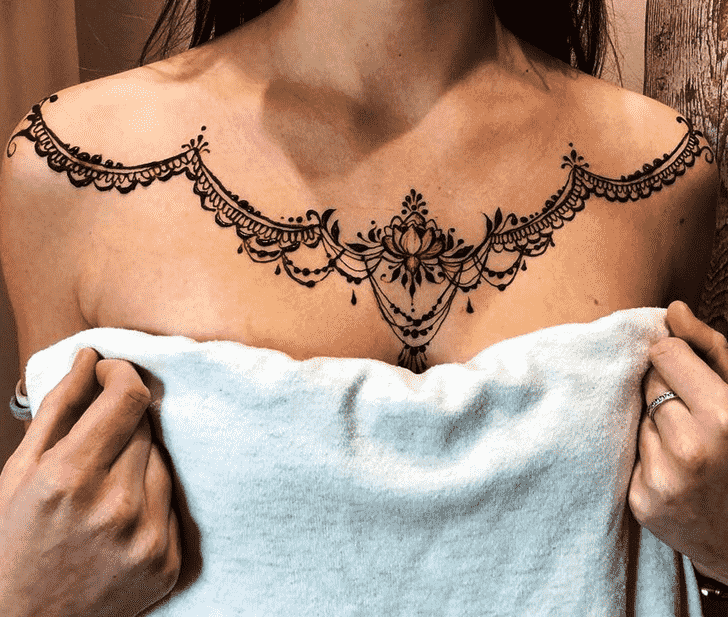 Fine Necklace Henna Design
