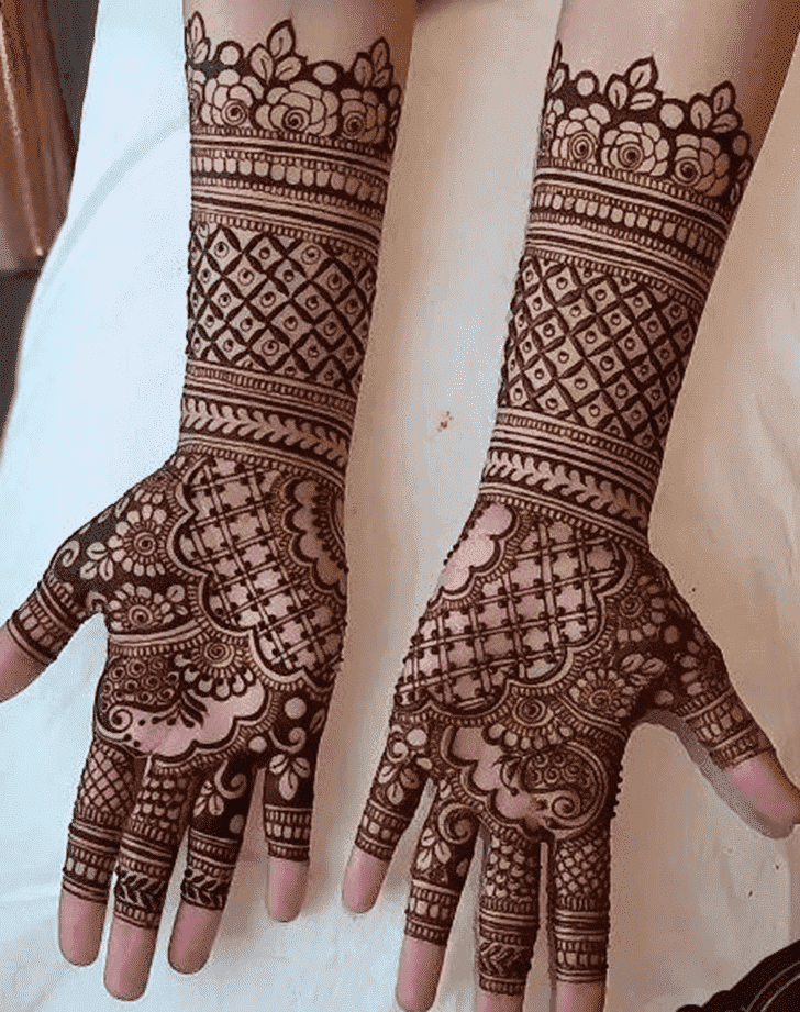 Arm Net Henna Design