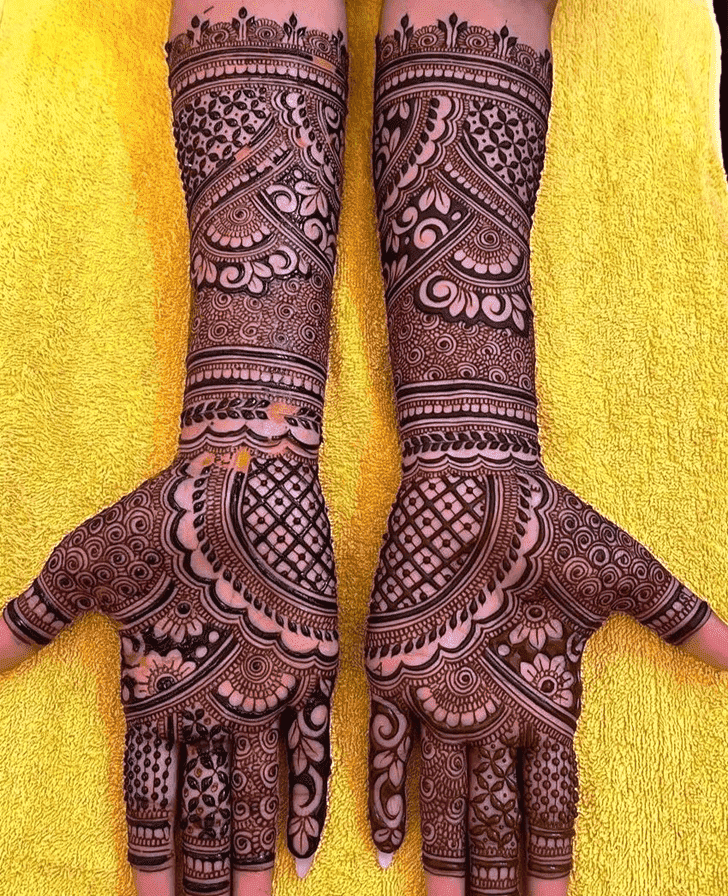 Arm Net Henna Design